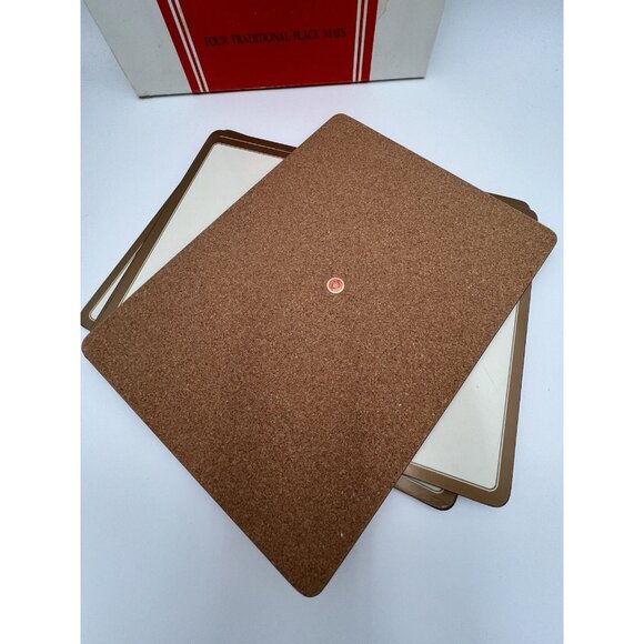 VTG RARE 1980's Pimpernel Asian Motif Acrylic Cork Back Placemats Set of 4 - Picture 7 of 8